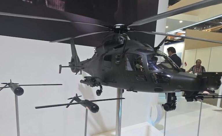 Light Armed Helicopter and ALE model at Singapore Airshow
