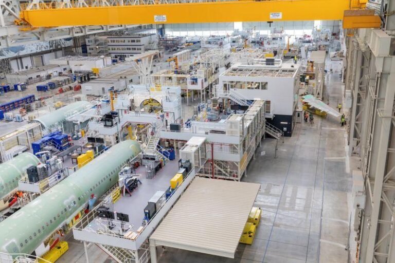 Data: Airbus Starts Year Slow With 19 January Deliveries A321neo FAL wings moving to station 40