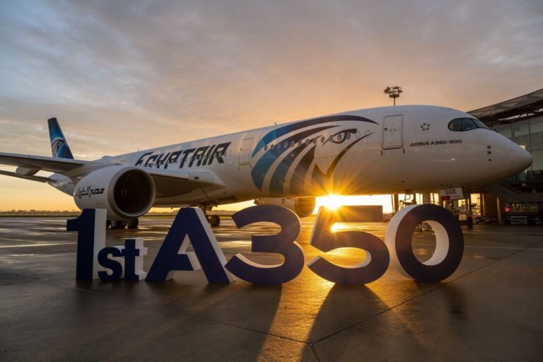 EGYPTAIR’s first of 16 new Airbus A350s arrives in Cairo EGYPTAIR’s first of 16 new Airbus A350s arrives in Cairo