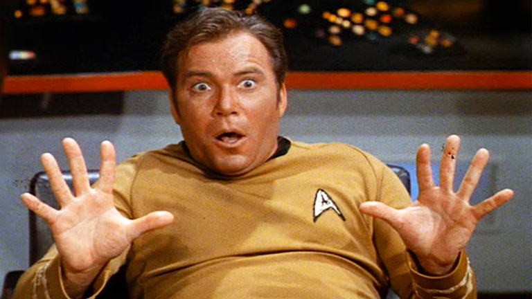 a surprised man on a sci-fi tv show