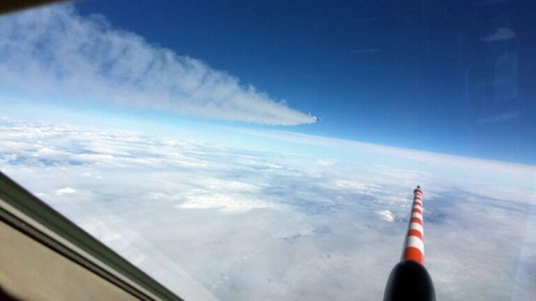 Airbus Flights Explore Sulfur’s Role In Contrails view outside an aircraft window