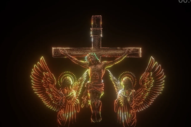 A Texas church will put on a free 10,000-drone Easter light show
