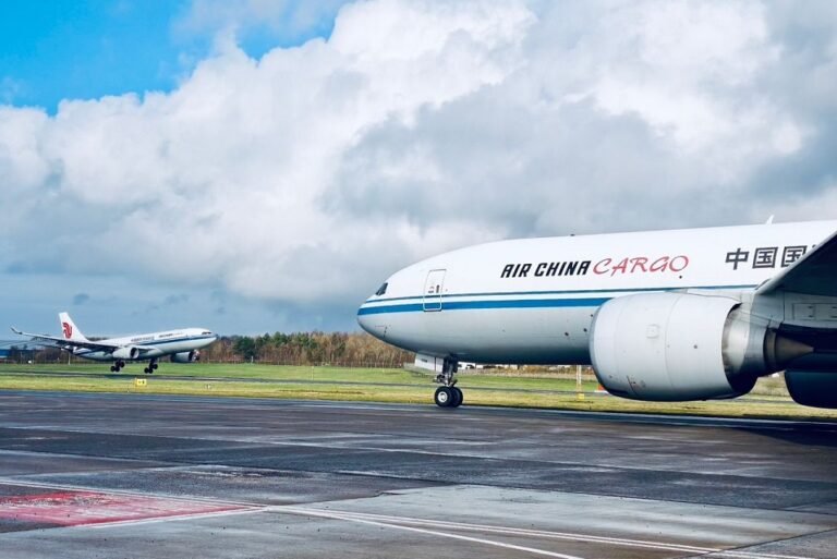 Air China Cargo Boeing 777 at Glasgow Prestwick