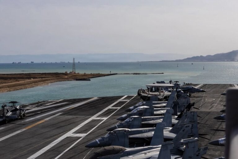 Aircraft carrier USS Gerald R. Ford transited the Suez Canal after more than 250 days at sea