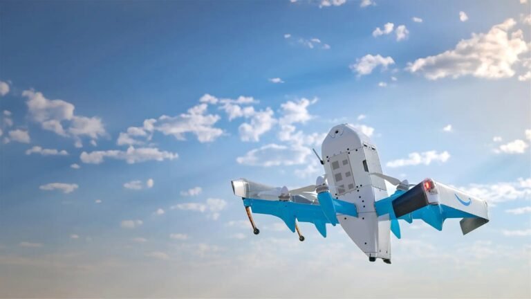 Amazon Breaks From Commercial Drone Industry on Safety Amazon Prime Air MK30 delivery drone in flight
