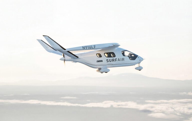 Beta Electric Aircraft Will Fly First Customers in Hawaii Beta Technologies Alia electric aircraft with Surf Air Mobility branding