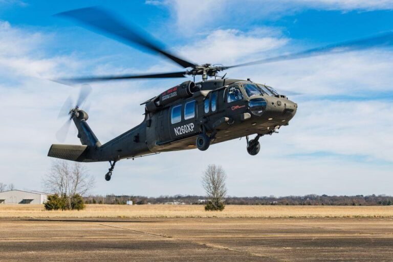 Debrief: Black Hawk Becomes Favored Autonomy Platform – Near Earth Autonomy Caption – Near Earth Autonomy is flying an ex-U.S. Army Sikorsky UH-60L Black Hawk converted into an RUC-60 uncrewed logistics platform