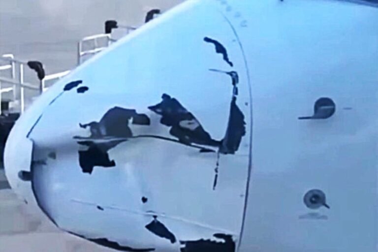 Garuda B737 lands with radome damage unnoticed inflight