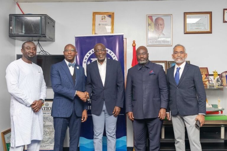 RusselSmith officials at GMA during the courtesy call in Accra. Photo via GMA.