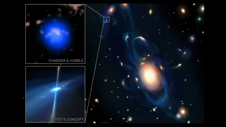Illustration shows the cosmic origin point of gamma-ray burst GRB 230906A tracked back to colliding neutron stars