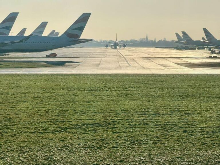 British Airways Aircraft near grass