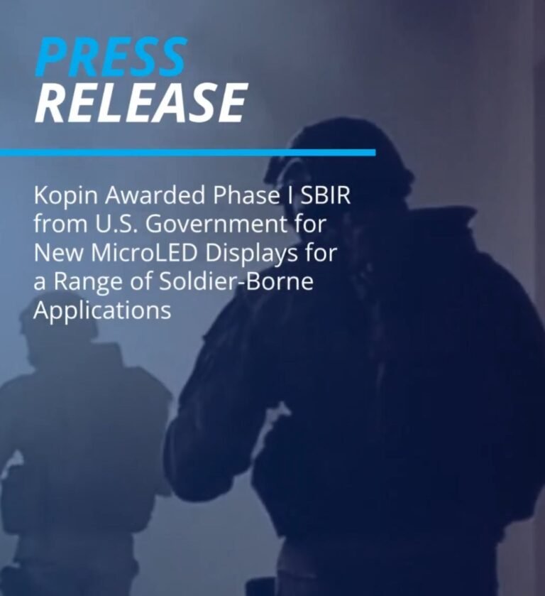 Kopin Awarded Phase I SBIR from US Government for New MicroL