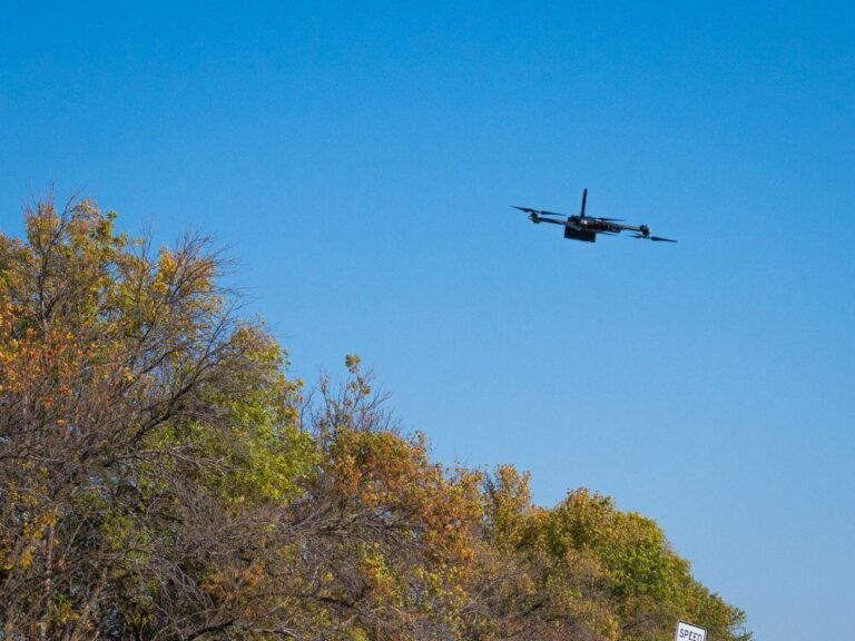 USAF Wants Tech To ID, Kill Drones For Base Defense A small UAS flies during a demonstration for the Point Defense Battle Lab at Grand Forces AFB, N.D. Credit: U.S. Air Force
