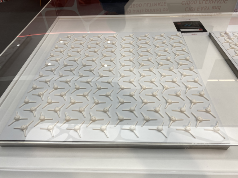 A production run of ceramic parts 3D printed by 3DCeram Sinto. Photo by 3D Printing Industry.