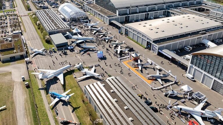 Aero Friedrichshafen Offers New European Showcase For Business Aviation aerial view of airport