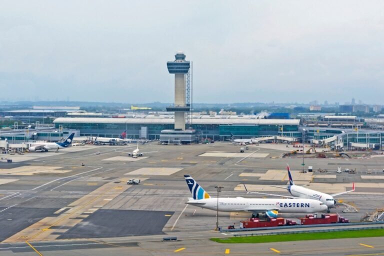 air traffic control tower at JFK Airport in New York