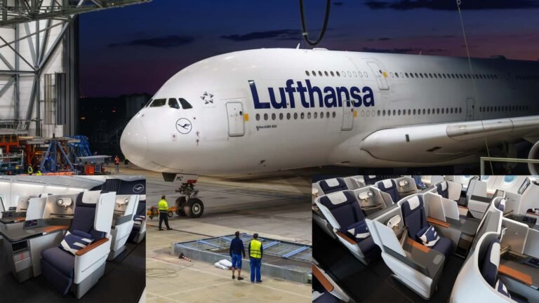 Erste A380 von Lufthansa mit neuer Business Class.