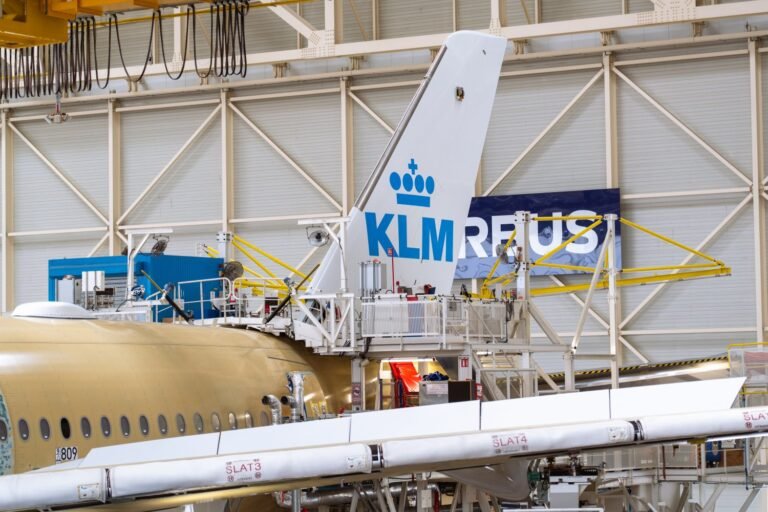 KLM expects first A350 delivery by late summer; aircraft enters final assembly KLM's first A350 on the assembly line in Toulouse.