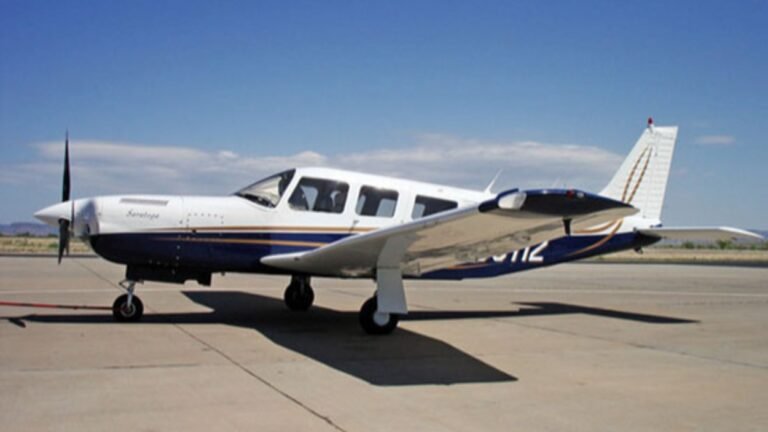 Piper Saratoga veers off runway at Arizona airport and bursts into flames