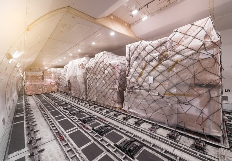 air cargo inside freighter