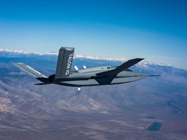 With an Eye To CCA Increment 2, Talon IQ Conducts Test Flight Pictured is a Northrop Grumman photo of the Talon IQ drone during a mission autonomy flight over Mojave, Calif.