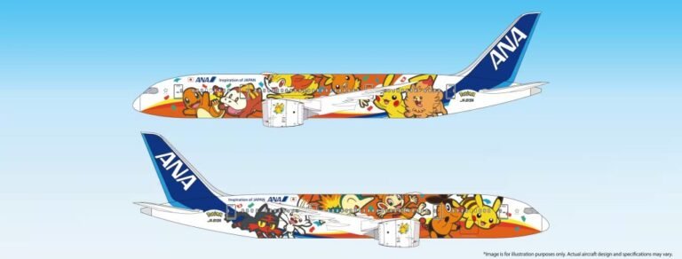 Pokémon jet Red 787 ANA