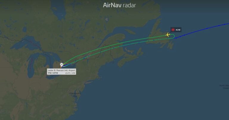Air Canada AC48 returned to Toronto after 5 hours in the air due to pilot medical emergency