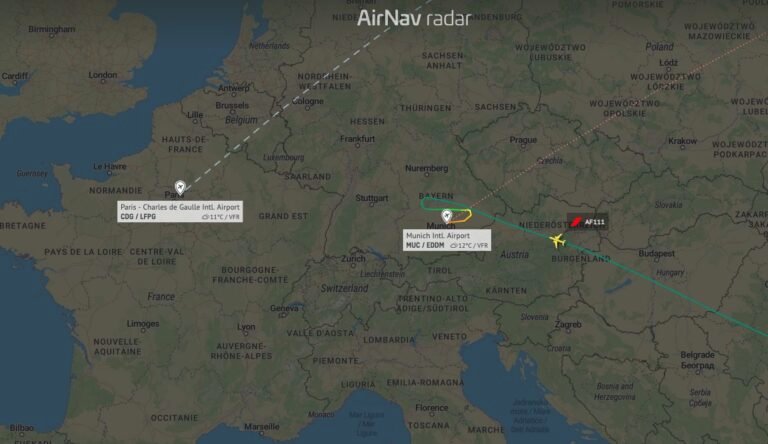 An Air France Boeing 777 made an emergency landing in Munich early this morning following engine issue