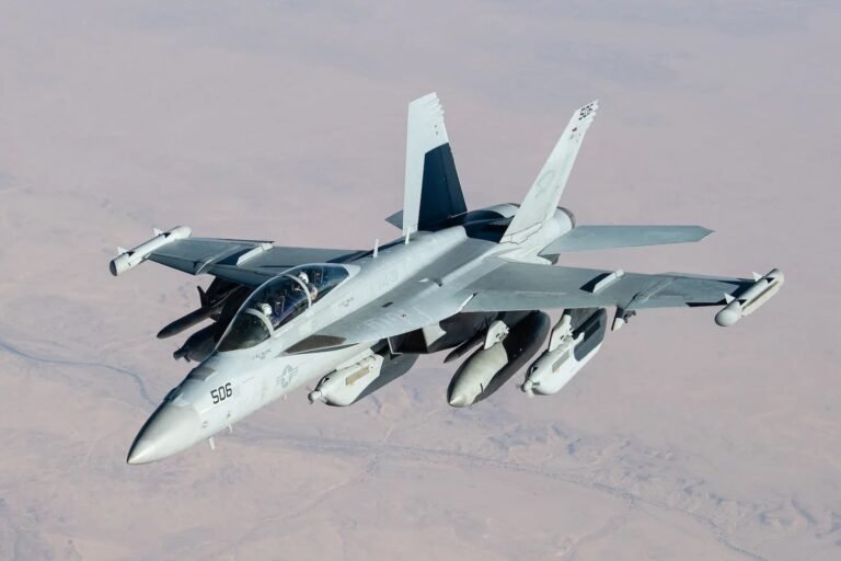 The EA-18G Growler is a variant in the F/A-18 family of aircraft that combines the F/A-18F Super Hornet platform with a sophisticated electronic warfare suite. [Courtesy: U.S. Navy]