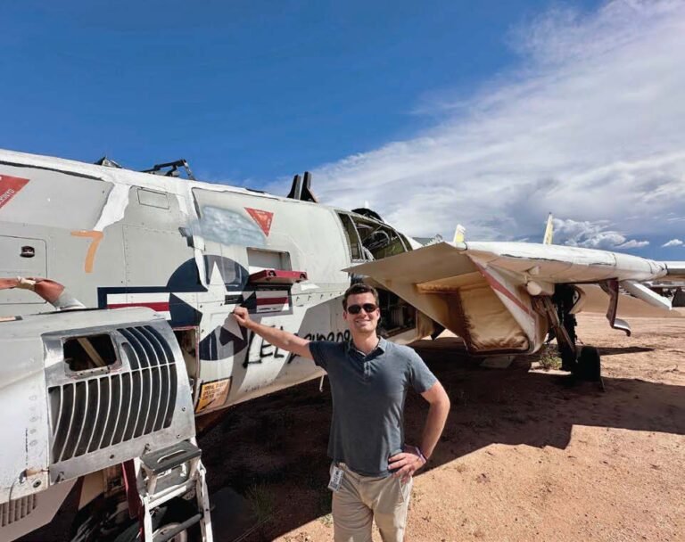 Firecrown Aviation Group president Ryan Ewing at the Air Force AMARG facility in Tucson, Arizona. [Credit: Connor O'Shea]