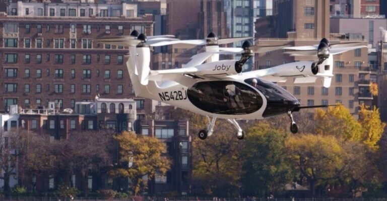 Joby conducted a series of point-to-point demonstration flights in New York City in April. Credit: Joby Aviation