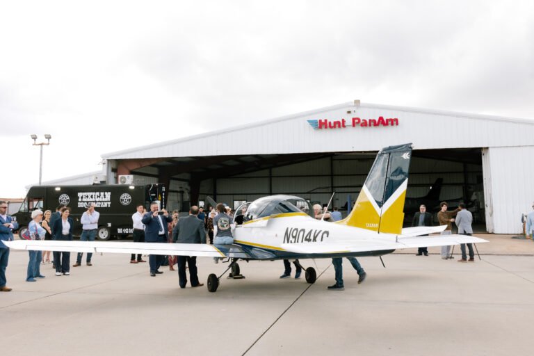 A Tecnam aircraft at the Flight Academy of South Texas [Credit: Jorge Whitley]