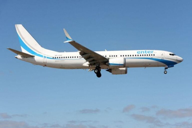 Enter Air 737-8 inflight