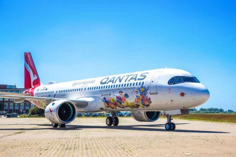 Qantas rolls out A321XLR with Great Barrier Reef livery