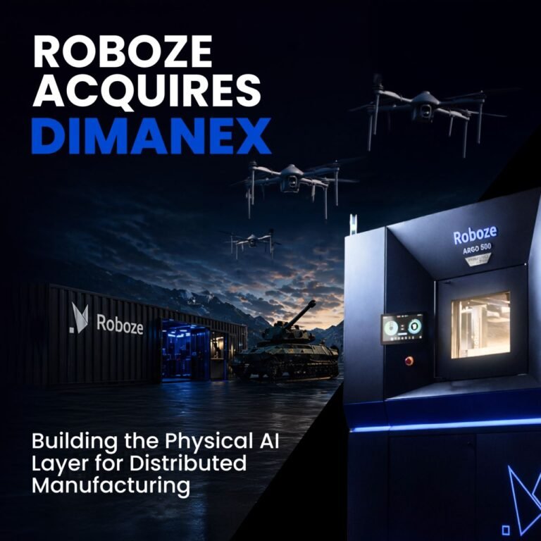 ROBOZE Acquires Dimanex. Photo via ROBOZE.