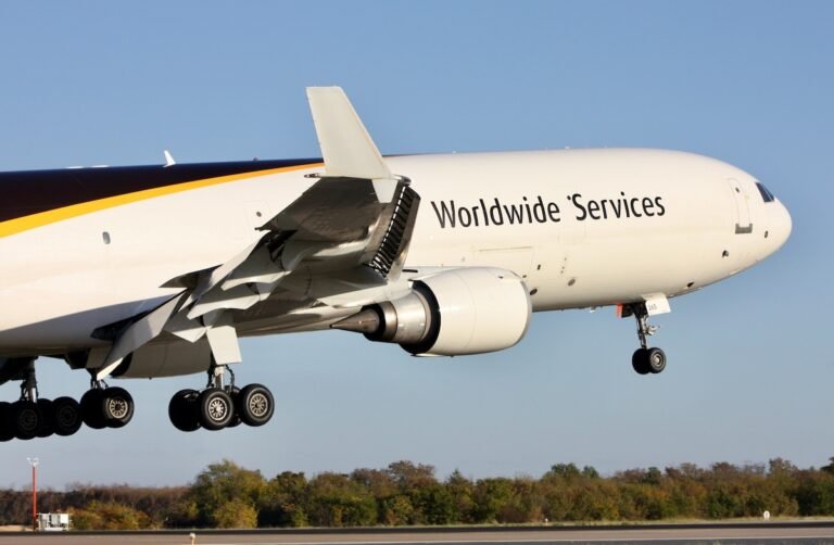 A UPS MD-11 aircraft [Credit: Shutterstock/Austin Deppe]