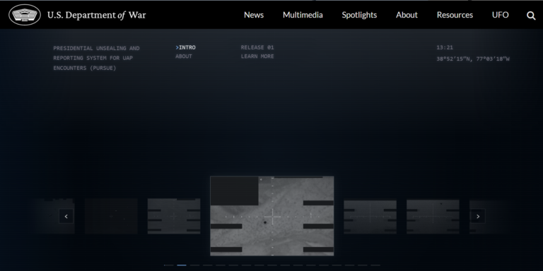 U.S. DOD UAP reporting website