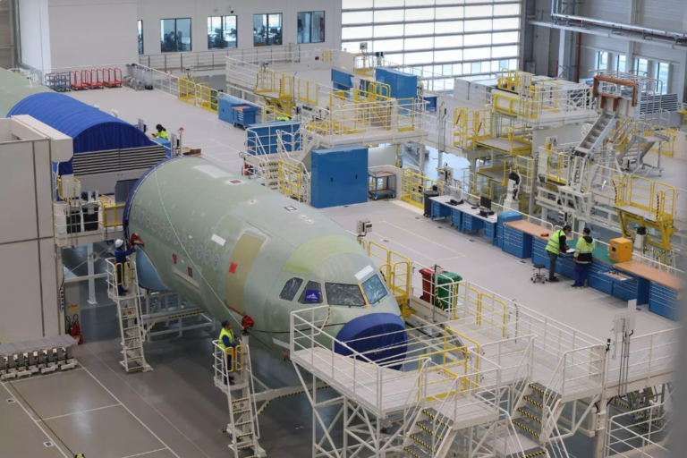 Airbus Encounters Headwinds in China An Airbus A320 aircraft Final Assembly Line (FAL) in Tianjin, China. (Photo: Airbus)