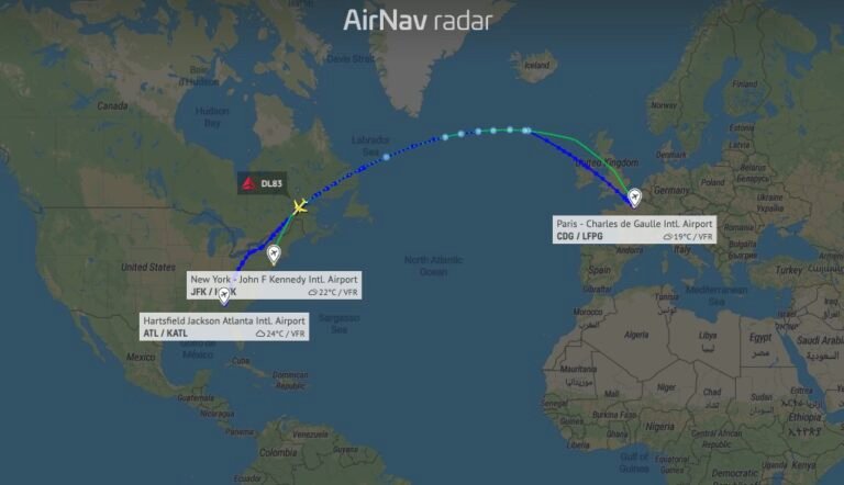 Delta flight DL83 from Paris diverted to New York JFK Delta flight DL83 from Paris diverted to New York JFK