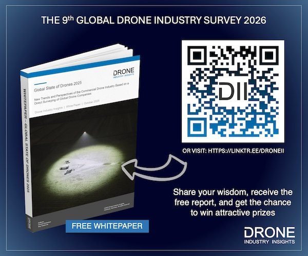 Drone Industry Insights Launches the 9th Edition of the Global Drone Survey — The World’s Largest Annual Industry Survey for the Drone Market Drone Industry Insights Launches the 9th Edition of the Global Drone Survey — The World's Largest Annual Industry Survey for the Drone Market