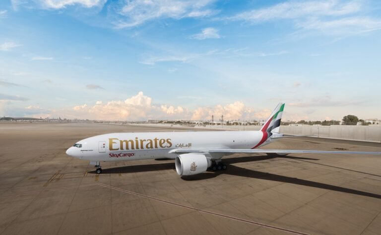 Emirates SkyCargo freighter in Dubai