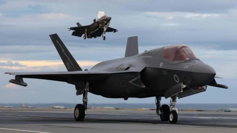 F-35B starten für Ramstein Flag vom Flugzeugträger Prince of Wales F-35B
