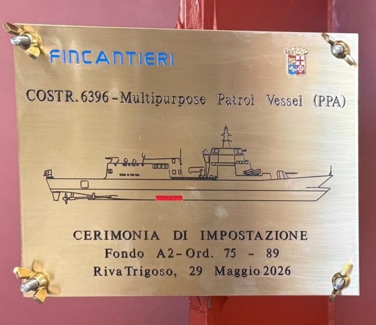 Fincantieri Lays Keel of Italy’s 8th PPA in Genoa Fincantieri Lays Keel of Italy's 8th PPA in Genoa