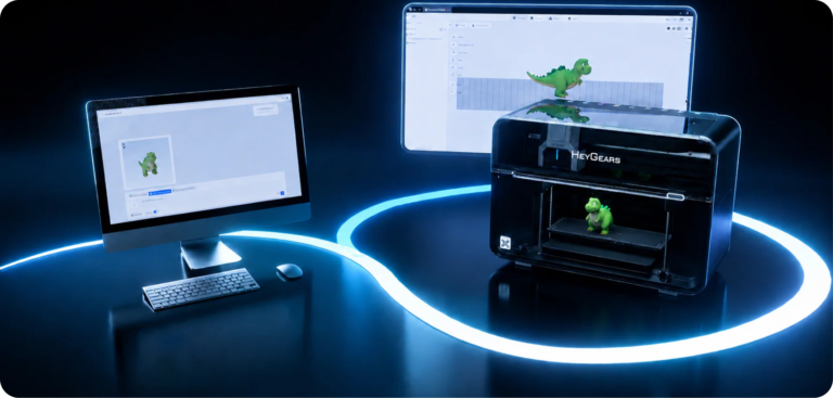 The HeyGears G1 Series desktop full-color 3D and UV printer. Image via HeyGears.