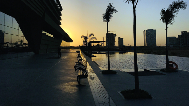 Evening view from GIFT city club gandhinagar Gujarat India