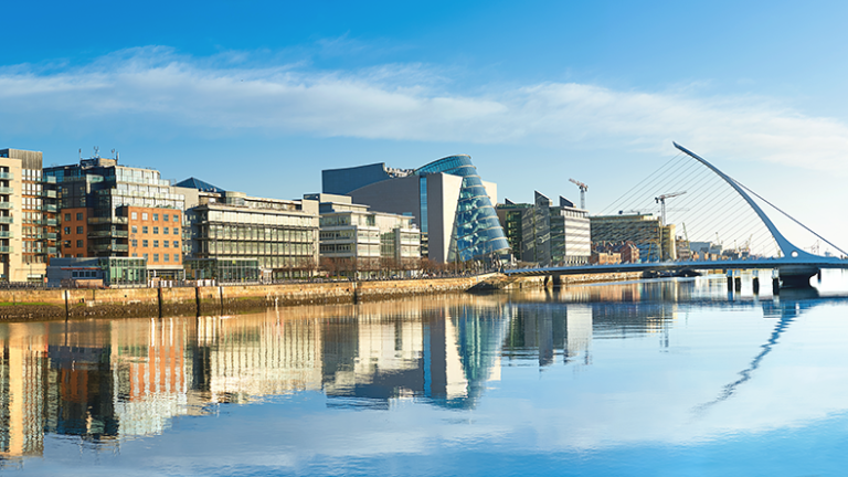 Ireland’s ‘thriving’ insurtech sector ‘could be European leader’ Modern buildings and offices on Liffey river in Dublin