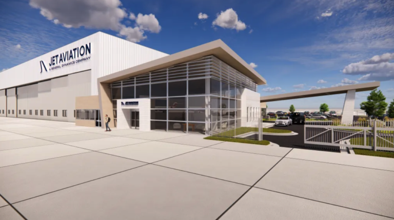 A rendering of the planned FBO [Credit: Jet Aviation]