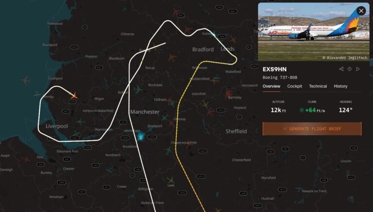 Jet2 flight LS219 from Leeds is declaring an emergency and diverting to Manchester
