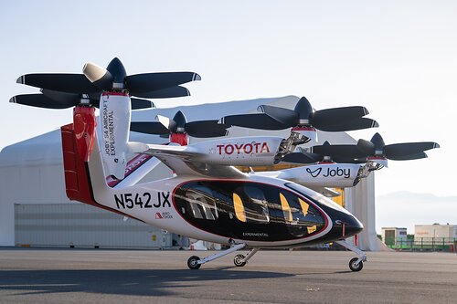Joby Nears Exclusive Electric Air Taxi Production Deal With Toyota Joby Aviation S4 electric air taxi with Toyota livery