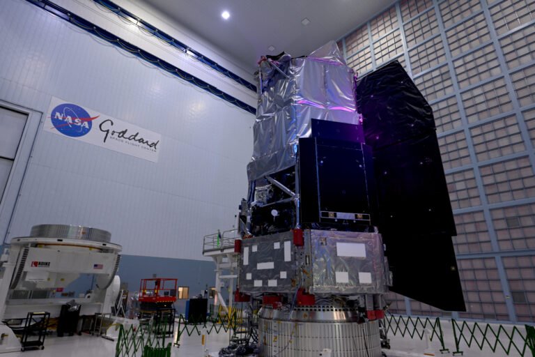 NASA Invites Media to See Roman Space Telescope Arrive at Kennedy The Roman observatory in a clean room